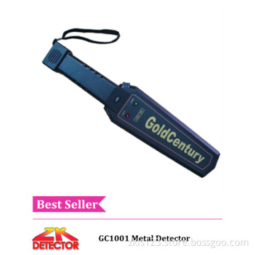 Gold Hand Held Metal Detector with LED Light Alert